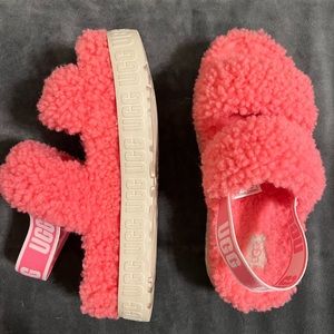 Ugg Pink Oh Fluffita Slides Size 7